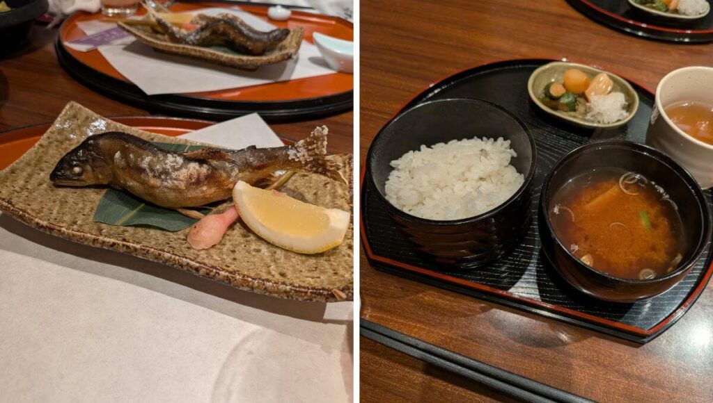 ほてるとく川の夕食